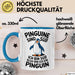 Sarkastischer Pinguin Tasse Geschenk Lustige Geschenkidee Spruch Pinguine Sind Süß Ich Bin Süß Also Bin Ich Ein Pinguin Blau Trendation