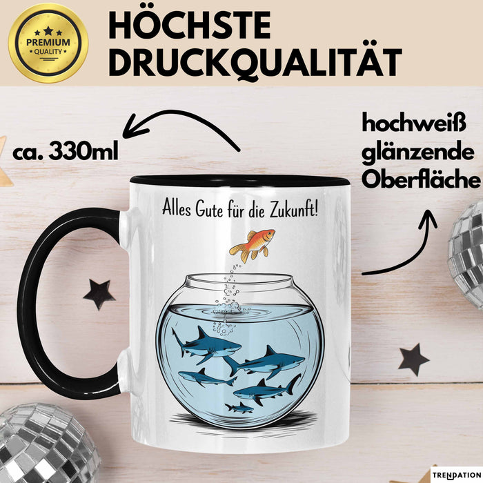 Büroarbeit Kollege Abschied Tasse Geschenk Lustige Geschenkidee Spruch Alles Gute Für Die Zukunft Schwarz Trendation
