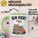 Buchleser Bücher Lesen Tasse Geschenk Lustige Geschenkidee Spruch Bin Hier Grün Trendation