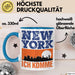 New York Tasse Geschenk Horizont Ich Komme Spruch Geschenkidee Blau Trendation
