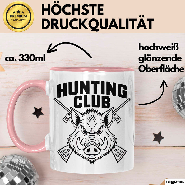 Wildschwein Jäger Tasse Geschenk Lustige Geschenkidee Spruch Rosa Trendation