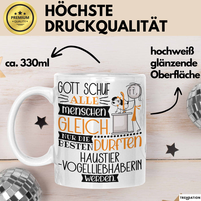 Haustier-Modedesignerin Geschenk Becher Tasse Gott Schuf Alle Menschen Gleich Nur Die Besten Durfeten Haustier-Modedesignerin Werden Geschenkidee Lustig Weiß Trendation