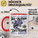 Angler Geschenk Tasse Spruch Männer Angeln Geschenkidee Kaffee-Becher Fischer Angeln Rot Trendation