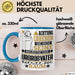 Urgroßvater Geschenk Tasse Lustiger Spruch Erheben Sie Sich Der Urgroßvater Betritt den Raum Blau Trendation