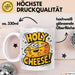 Käseliebhaber Tasse Geschenkidee Holy Cheese für Käse Esser Weiß Trendation