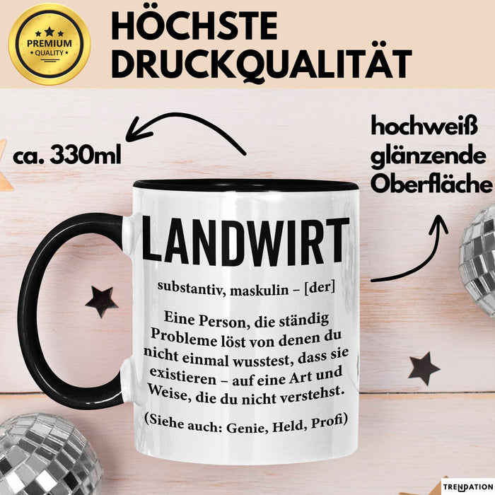 Bauer Sarkastisch Sarkasmus Tasse Geschenk Lustige Geschenkidee Spruch Landwirt Definition Trendation