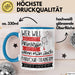 Parkour-Trainerin Tasse Geschenk Spruch Wer Will Schon Prinzessin Sein Wenn Man Auch Parkour-Trainerin Sein Kann Blau Trendation