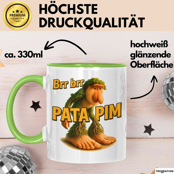 Brr brr Patapim Tasse Meme Italienisch Geschenk Lustig Becher Grün Trendation