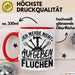 Handwerker Geschenk Tasse Ich Werde Nicht Aufgeben Aber Fluchen KFZ Mechaniker Hausmeister Elektroniker Anlagenmechaniker Rot Trendation