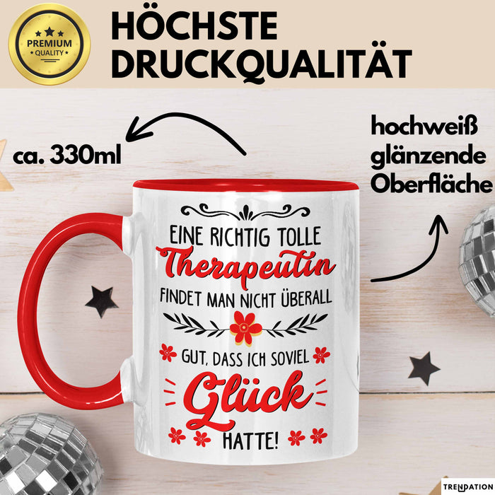Physiotherapeut Physiotherapie Tasse Geschenk Lustige Geschenkidee Spruch Eine Richtig Tolle Therapeutin Findet Man Nicht Überall Rot Trendation