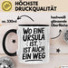 Ursula Tasse Geschenk Wo Eine Ursula Ist Ist Auch Ein Weg Geschenkidee Becher mit Name Schwarz Trendation