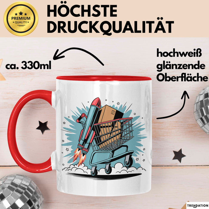 E Commerce Verkäufer Tasse Geschenkidee Online Unternehmer Rot Trendation