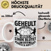 Handball Geschenk Tasse Geschenkidee Handball-Spieler Handballspielerin Mädchen Jungs Kaffee-Becher Geheult Wird Erst Wenn Es Stark Weiß Trendation