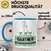 Gärtner Geschenk Tasse Ich Bin Gärtner Aber Sag Doch Einfach Superheld Lustige Geschenkdiee für Gärtner Kaffee-Becher Blau Trendation