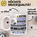 Rennfahrer Geschenk Tasse Lustiger Spruch Erheben Sie Sich Der Rennfahrer Betritt den Raum Weiß Trendation