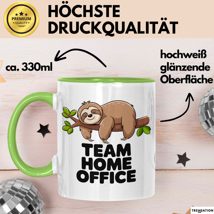 Bürokollege Faultier Tasse Geschenk Lustige Geschenkidee Team Home Office Grün Trendation