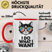Sarkastische Katze Sarkasmus Tasse Geschenk Lustige Geschenkidee Spruch Ich Mache Was Ich Will Rot Trendation