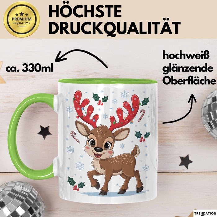 Weihnachten Tasse Geschenkidee für Feiertagsliebhaber Grün Trendation