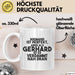 Gerhard Tasse Niemand Ist Perfekt, Gerhard Ist Nah Dran Geschenk Weiß Trendation