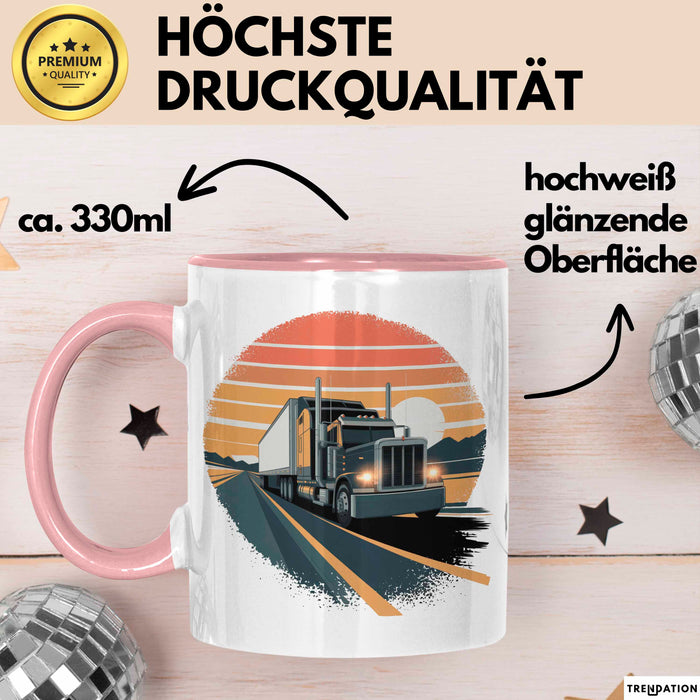 Lkw Fahrer Tasse Geschenkidee Fernfahrer Lustiger Spruch Geschenkidee Lustig Rosa Trendation