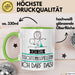 Geschenk für Tischtennisspielerin Tasse Lustige Geschenkidee Geburtstag Ich Bin Tischtennisspielerin Ich Darf Das Grün Trendation