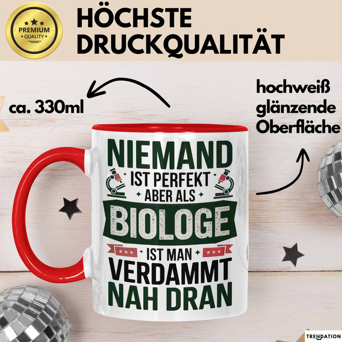 Biologie Liebhaber Tasse Geschenk Perfekter Biologe Rot Trendation