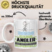 Angler Geschenk Tasse Ich Bin Angler Aber Sag Doch Einfach Superheld Lustige Geschenkdiee für Angler Kaffee-Becher Weiß Trendation