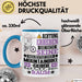 Mountainbike-Guide Geschenk Tasse Lustiger Spruch Erheben Sie Sich Der Mountainbike-Guide Betritt den Raum Blau Trendation