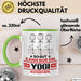 Yogi Geschenk Tasse So Gut Kann Nur Ein Yogi Aussehen Geschenkidee Kaffee-Becher Grün Trendation