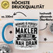 Makler Tasse Geschenk Niemand Ist Perfekt Immobilien Makler Geschenkidee Blau Trendation
