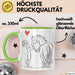 Pferde Tierliebhaber Mädchen Tasse Geschenk Lustige Geschenkidee Spruch Grün Trendation