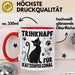 Katzen-Liebhaberin Tasse Geschenk Trinknapf Für Katzenpersonal Geschenkidee Katzenmama Kaffee-Becher Rot Trendation