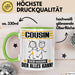 Cousin Tasse Geschenk für Cousin Der Mann Der Alles Kann Geschenkidee zum Geburtstag Grün Trendation
