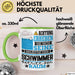 Schwimmer Geschenk Tasse Lustiger Spruch Erheben Sie Sich Der Schwimmer Betritt den Raum Grün Trendation