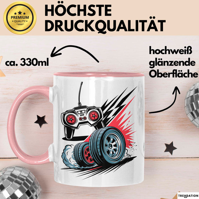 RC Car Fahrer Tasse Geschenkidee Fernsteuerungsauto Fan Geschenkidee Lustig Rosa Trendation