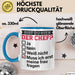Witzige Tasse Geschenk Bist Du Hier Der Chef Humorvolles Design Muss Ich Erst Meine Frau Fragen Blau Trendation