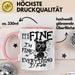 Its Fine Im Fine Everything Is Fine Tasse Geschenk Katze Humor Sarkasmus Kaffee-Becher Rosa Trendation