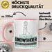 Snowshoer Geschenk Tasse Ich Bin Snowshoer Aber Sag Doch Einfach Superheld Lustige Geschenkdiee für Snowshoer Kaffee-Becher Rosa Trendation