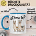 Spanischlehrer Unterricht Tasse Geschenk Lustige Geschenkidee Spruch ¿Cómo Te Llamas Blau Trendation