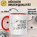 Gans Tasse Geschenk Peace Was Never An Option Humor Kaffee-Becher Rot Trendation