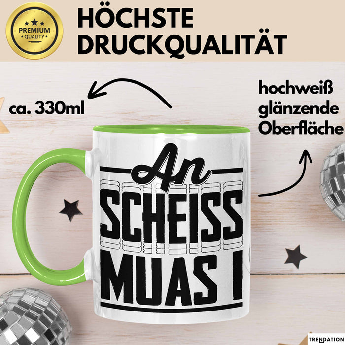 Bayern Tasse Geschenk Witz Bayer Boarisch Witz Spruch Kaffee-Tasse Geschenkidee Grün Trendation