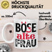 Böse Alte Frau Tasse Geschenk Lustiger Spruch Witzige Idee Weiß Trendation