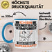 Soundtrack-Komponist Tasse Geschenk für Soundtrack-Komponist Geburtstag Lustiger Spruch Kaffee-Becher Was Ist Deine Superkraft Blau Trendation