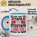 Stiefpapa Papa Tasse Geschenk Vatertag Geschenkidee Ich Habe Zwei Titel Papa Und Stiefpapa Und Ich Rocke Sie Beide Blau Trendation