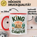 Camper Camping Tasse Geschenk Lustige Geschenkidee Spruch Kinf OF The Camper Rot Trendation