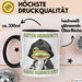 Sarkasmus Tasse Geschenk Lustiger Spruch Guten Morgen Ganz Dünnes Eis Frosch Becher Schwarz Trendation