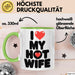 Ehefrau Ehefrauen Verheiratete Frauen Sarkasmus Tasse Becher Geschenk Lustige Geschenkidee Spruch Ich Liebe Meine Heiße Frau Grün Trendation