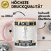 Slackliner Tasse Geschenk für Slackliner Der Mann Der Alles Kann Geschenkidee zum Geburtstag Rosa Trendation