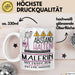 Malerin Tasse Geschenk Lustig Abstand Halten Hochleistungs-Malerin Mit Drang Zur Perfektion Bei Der Arbeit Weiß Trendation