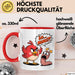 Regenwurm Vogel Tasse Geschenk Lustige Geschenkidee Spruch Ääh Miau Rot Trendation